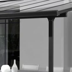 Toit De Terrasse 12,83m² Aluminium Anthracite Et Polycarbonate Habrita 11 Toit De Terrasse 12,83m² Aluminium Anthracite Et Polycarbonate Habrita -Jardin Abris Magasin toit de terrasse 1283m aluminium anthracite et polycarbonate habrita 3