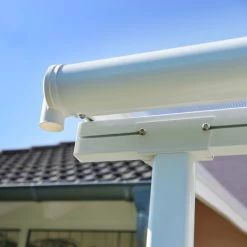 Toit De Terrasse 224x670cm En Aluminium Blanc Et Polycarbonate 6mm SIERRA - Canopia By Palram -Jardin Abris Magasin toit de terrasse 224x670cm en aluminium blanc et polycarbonate 6mm sierra palram 5