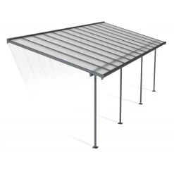 Toit De Terrasse 295x739cm En Aluminium Gris Et Polycarbonate 6mm SIERRA - Canopia By Palram