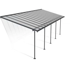 Toit De Terrasse 295x860cm En Aluminium Gris Et Polycarbonate 6mm SIERRA - Canopia By Palram