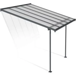 Toit De Terrasse 299x314cm En Aluminium Gris Et Polycarbonate 6mm SIERRA - Canopia By Palram -Jardin Abris Magasin toit de terrasse 299x314cm en aluminium gris et polycarbonate 6mm sierra canopia by palram 2