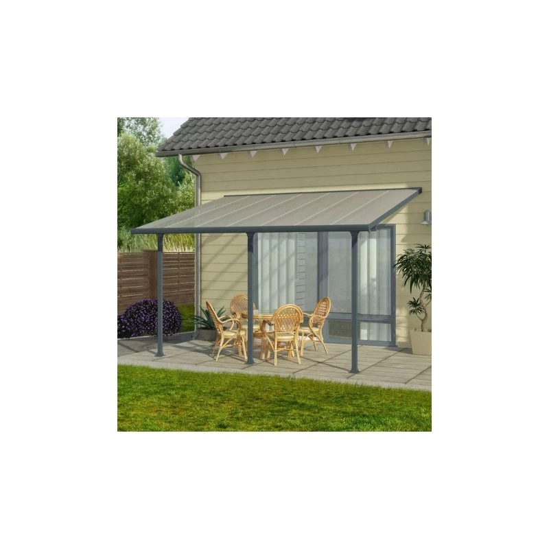 Toit De Terrasse 300x400cm En Alu Gris Anthracite Et Polycarbonate 8mm PATIO 3 Toit De Terrasse 300x400cm En Alu Gris Anthracite Et Polycarbonate 8mm PATIO