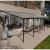 Toit De Terrasse 300x915cm En Aluminium Gris Et Polycarbonate 8mm FERIA - Canopia By Palram