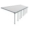 Toit De Terrasse 300x1340cm En Aluminium Gris Et Polycarbonate 8mm FERIA - Canopia By Palram -Jardin Abris Magasin toit de terrasse 3x1340m en aluminium gris et polycarbonate 8mm feria palram