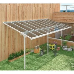 Toit De Terrasse Ajustable En Aluminium Laqué Blanc 3,05x6,18m X-METAL