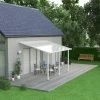 Toit De Terrasse En Aluminium Blanc 3x4,25m + PC 16mm Olympia - Palram - Canopia -Jardin Abris Magasin toit de terrasse en aluminium blanc 3x425m pc 16mm olympia palram