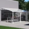 Toit De Terrasse En Aluminium Blanc 3x5,46m + PC 16mm Olympia - Palram - Canopia -Jardin Abris Magasin toit de terrasse en aluminium blanc 3x546m pc 16mm olympia palram