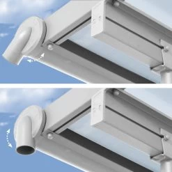 Toit De Terrasse En Aluminium Blanc 3x9,71m + PC 16mm Olympia - Palram - Canopia -Jardin Abris Magasin toit de terrasse en aluminium blanc 3x971m pc 16mm olympia palram 5