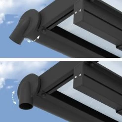 Toit De Terrasse En Aluminium Gris 3x3,05m Et PC 16mm Olympia - Palram - Canopia -Jardin Abris Magasin toit de terrasse en aluminium gris 3x305m et pc 16mm olympia palram 3