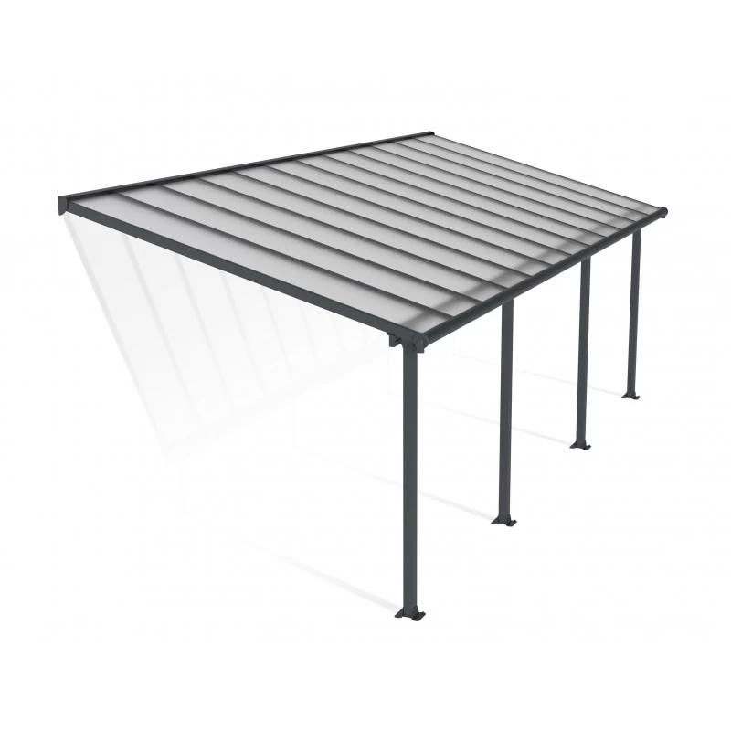 Toit De Terrasse En Aluminium Gris 3x7,30m + PC 16mm Olympia - Palram - Canopia 4 Toit De Terrasse En Aluminium Gris 3x7,30m + PC 16mm Olympia - Palram - Canopia – Image 2