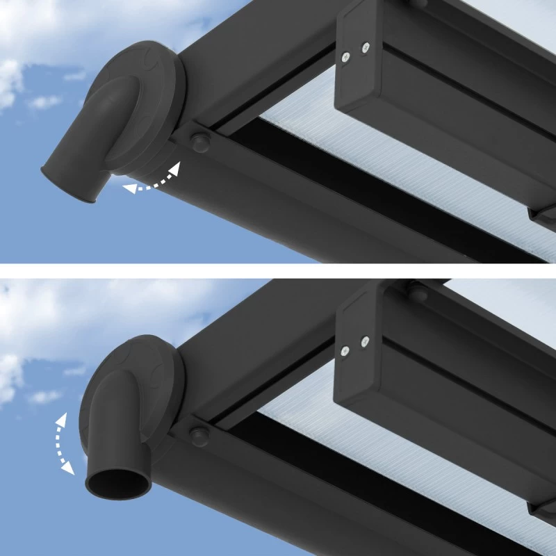 Toit De Terrasse En Aluminium Gris 3x7,30m + PC 16mm Olympia - Palram - Canopia 6 Toit De Terrasse En Aluminium Gris 3x7,30m + PC 16mm Olympia - Palram - Canopia – Image 4