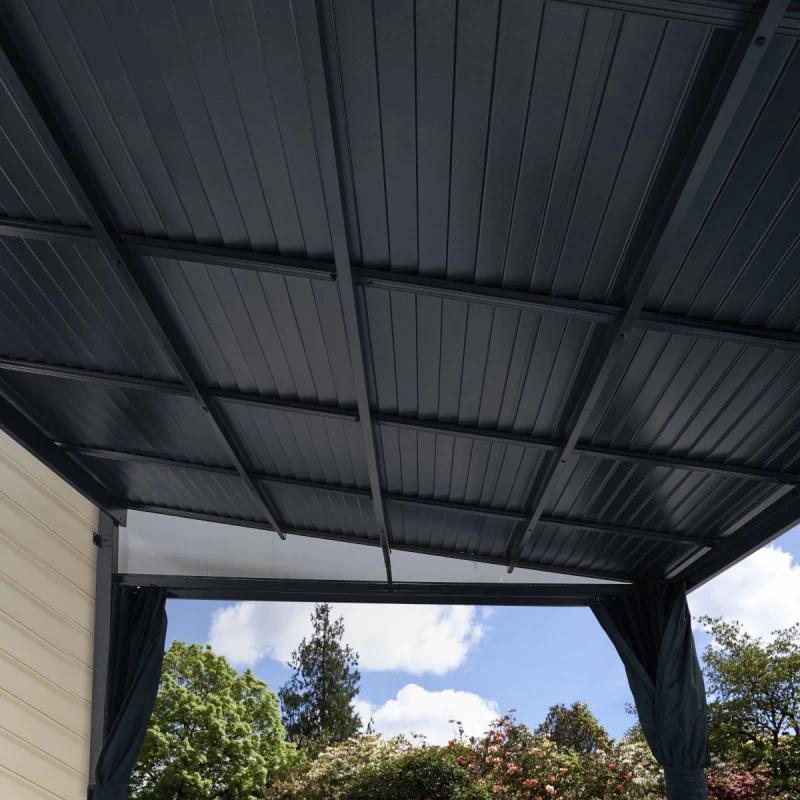 Tonnelle Adossée Portland 484x298cm En Aluminium Et Acier Galvanisé - SOJAG 4 Tonnelle Adossée Portland 484x298cm En Aluminium Et Acier Galvanisé - SOJAG – Image 2