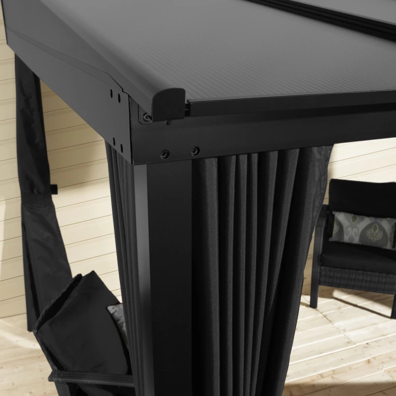 Tonnelle Adossée St. Barth 363x298cm En Aluminium Et Polycarbonate 8mm - SOJAG 4 Tonnelle Adossée St. Barth 363x298cm En Aluminium Et Polycarbonate 8mm - SOJAG – Image 2