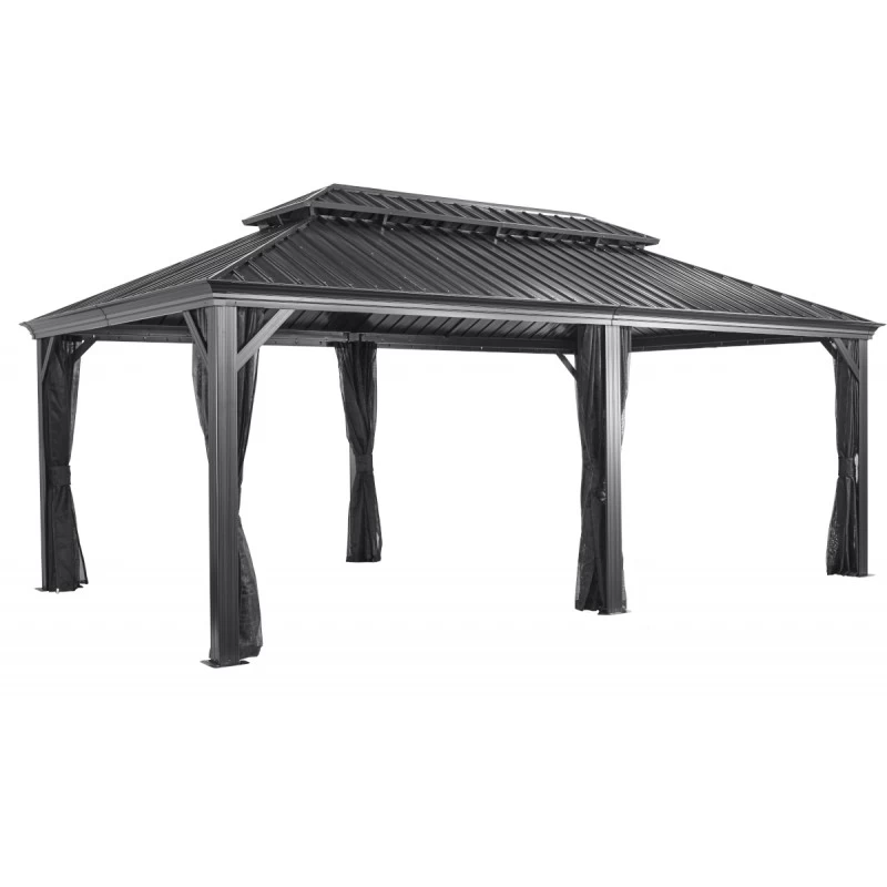 Tonnelle De Jardin Messina 363x598cm En Aluminium Thermolaqué Anthracite – SOJAG 5 Tonnelle De Jardin Messina 363x598cm En Aluminium Thermolaqué Anthracite – SOJAG – Image 3