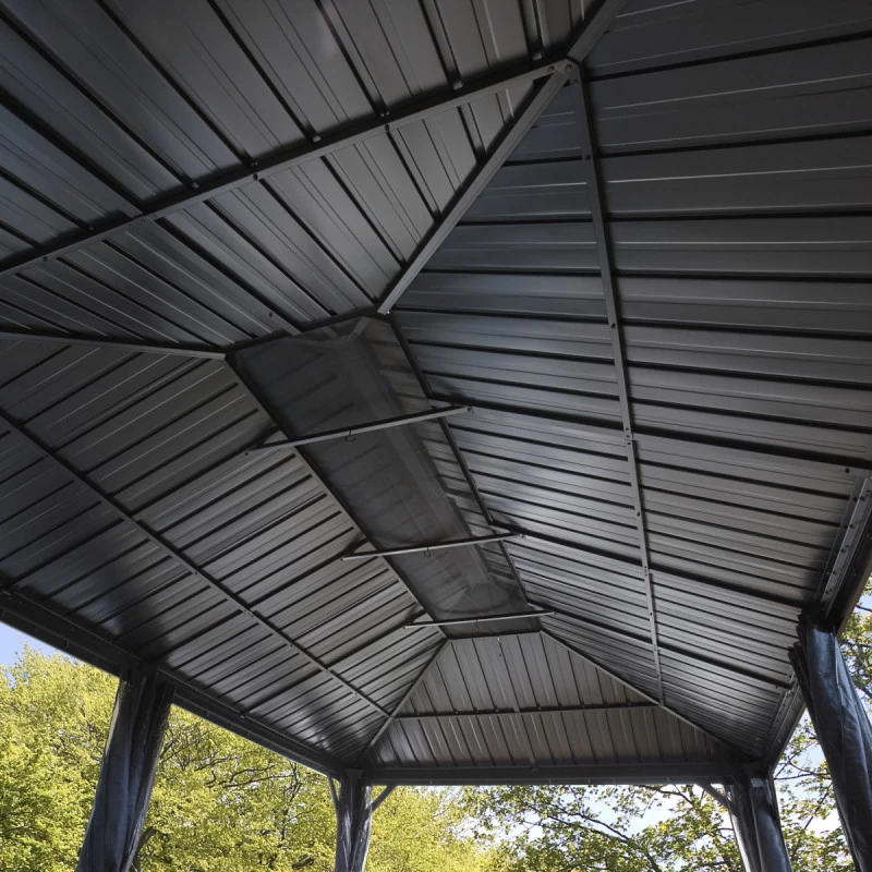 Tonnelle De Jardin Messina 363x598cm En Aluminium Thermolaqué Anthracite – SOJAG 6 Tonnelle De Jardin Messina 363x598cm En Aluminium Thermolaqué Anthracite – SOJAG – Image 4