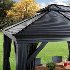Tonnelle De Jardin Mykonos 299x364cm En Aluminium Thermolaqué – SOJAG -Jardin Abris Magasin tonnelle de jardin mykonos 299x364cm en aluminium thermolaque sojag 5