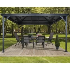 Tonnelle De Jardin Ventura 296x296cm En Aluminium Thermolaqué – SOJAG -Jardin Abris Magasin tonnelle de jardin ventura 296x296cm en aluminium thermolaque sojag 3