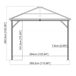 Tonnelle De Jardin Ventura 296x296cm En Aluminium Thermolaqué – SOJAG -Jardin Abris Magasin tonnelle de jardin ventura 296x296cm en aluminium thermolaque sojag 5
