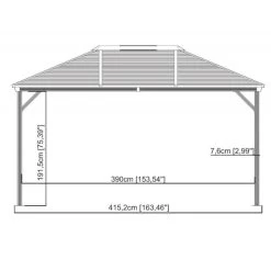 Tonnelle De Jardin Ventura 296x423cm En Aluminium Thermolaqué – SOJAG -Jardin Abris Magasin tonnelle de jardin ventura 296x423cm en aluminium thermolaque sojag 5
