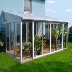 Véranda 300x425cm En Alu Blanc Et Polycarbonate 8mm Sanremo - Palram - Canopia