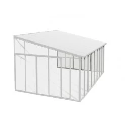 Véranda 400x425cm En Alu Blanc Et Polycarbonate 8mm Sanremo - Palram - Canopia -Jardin Abris Magasin veranda 400x425cm en alu blanc et polycarbonate 8mm sanremo palram 2