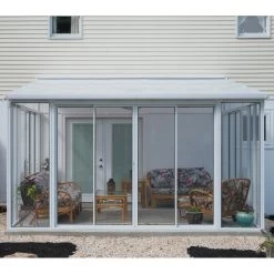 Véranda 400x425cm En Alu Blanc Et Polycarbonate 8mm Sanremo - Palram - Canopia -Jardin Abris Magasin veranda 400x425cm en alu blanc et polycarbonate 8mm sanremo palram 3
