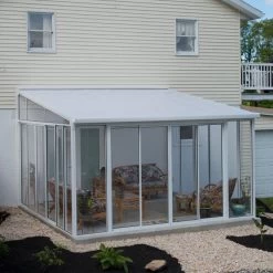 Véranda 400x425cm En Alu Blanc Et Polycarbonate 8mm Sanremo - Palram - Canopia -Jardin Abris Magasin veranda 400x425cm en alu blanc et polycarbonate 8mm sanremo palram 4