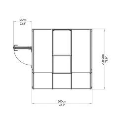 Véranda En PVC Et Polycarbonate Transparent 200x200cm Sun Room - Canopia By Palram 13 Véranda En PVC Et Polycarbonate Transparent 200x200cm Sun Room - Canopia By Palram -Jardin Abris Magasin veranda en pvc et polycarbonate transparent 200x200cm sun room rion 5