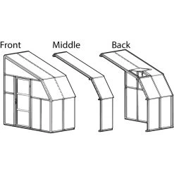 Véranda En PVC Et Polycarbonate Transparent 200x324cm Sun Room - Canopia By Palram -Jardin Abris Magasin veranda en pvc et polycarbonate transparent 200x324cm sun room rion 5