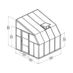Véranda En PVC Et Polycarbonate Transparent 258x260cm Sun Room - Canopia By Palram -Jardin Abris Magasin veranda en pvc et polycarbonate transparent 258x260cm sun room rion 5