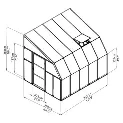 Véranda En PVC Et Polycarbonate Transparent 258x322cm Sun Room - Canopia By Palram -Jardin Abris Magasin veranda en pvc et polycarbonate transparent 258x322cm sun room rion 2