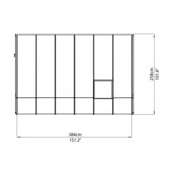 Véranda En PVC Et Polycarbonate Transparent 258x384cm Sun Room - Canopia By Palram -Jardin Abris Magasin veranda en pvc et polycarbonate transparent 258x384cm sun room rion 5