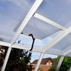 Véranda En PVC Et Polycarbonate Transparent 258x508cm Sun Room - Canopia By Palram -Jardin Abris Magasin veranda en pvc et polycarbonate transparent 258x508cm sun room rion 2