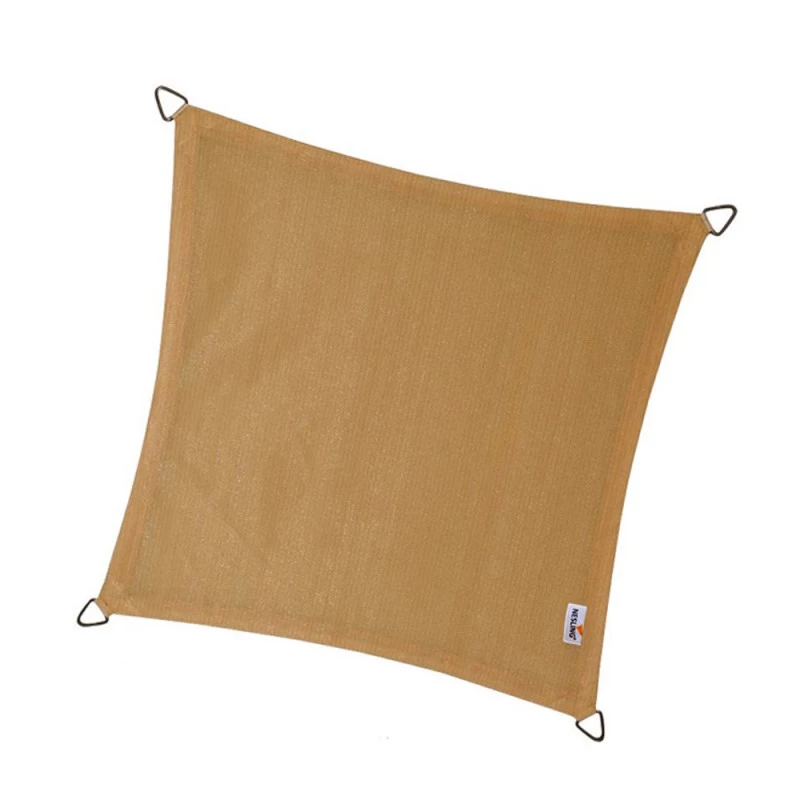 Voile D'ombrage Carrée Coolfit 360x360cm Couleur Sable – NESLING 4 Voile D'ombrage Carrée Coolfit 360x360cm Couleur Sable – NESLING – Image 2